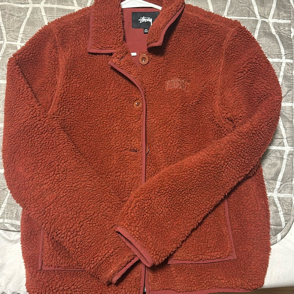 Stussy women sherpa fleece jacket